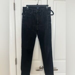 J crew high rise skinny black denim jeans
